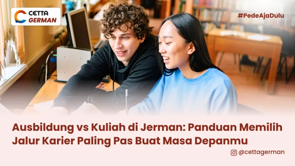 dua orang pelajar sedang belajar bersama
