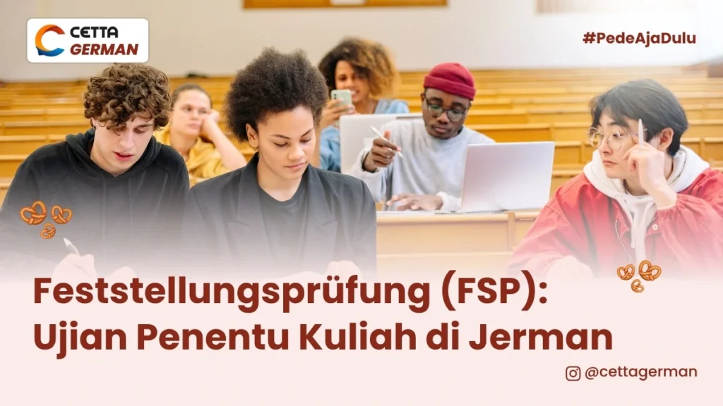 potret pelajar yang belajar untuk mengikuti Feststellungsprufung