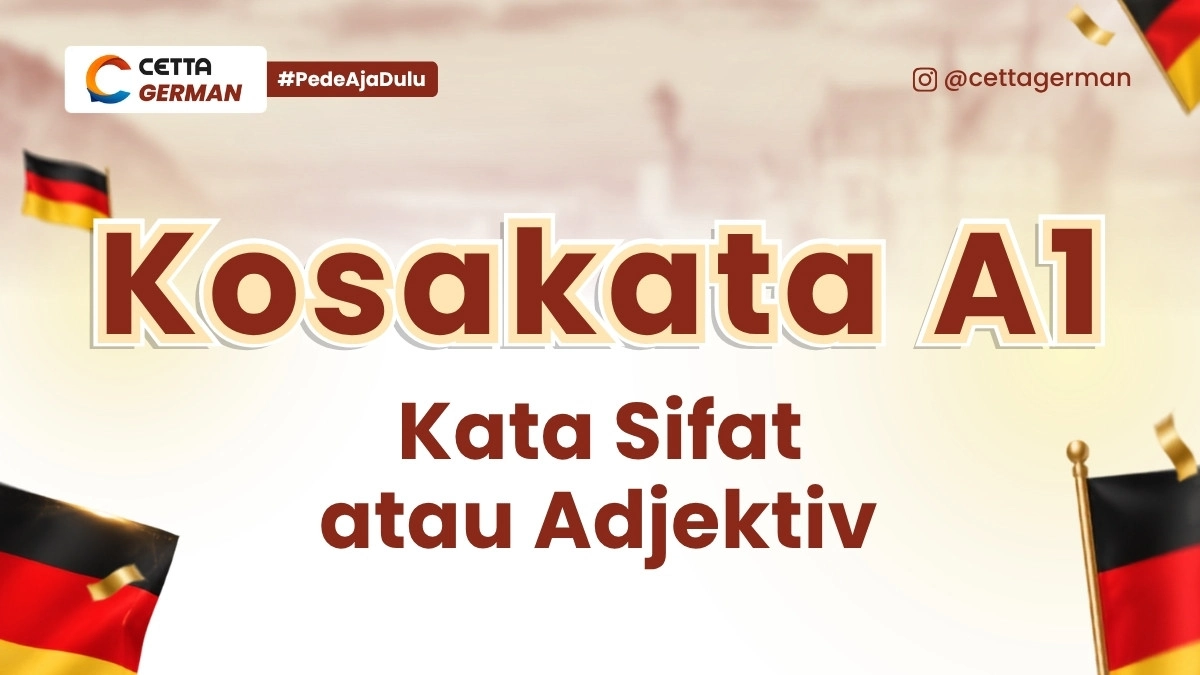 Kosakata A1 Kata Sifat atau Adjektiv