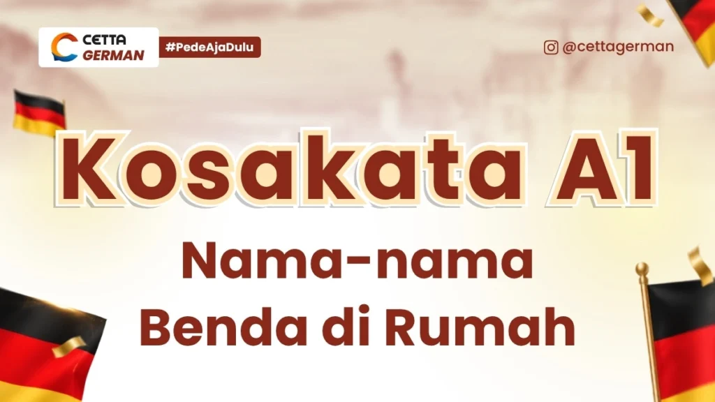 Kosakata A1 Nama-nama Benda di Rumah