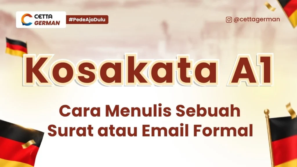 Kosakata Jerman A1 Surat atau Email Formal