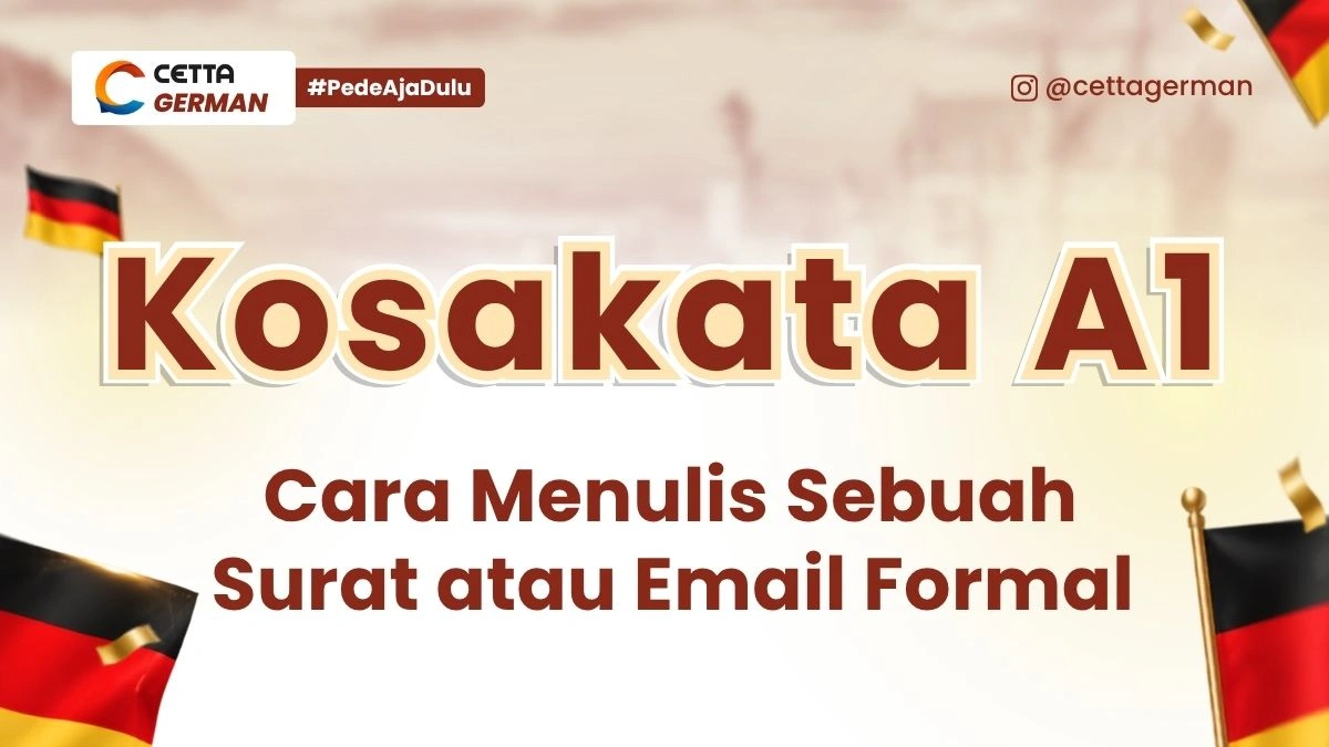 Kosakata Jerman A1 Surat atau Email Formal