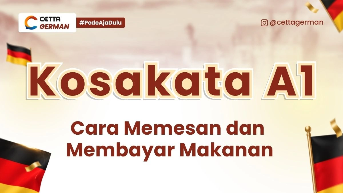 Kosakata Jerman A1 Cara Memesan dan Membayar