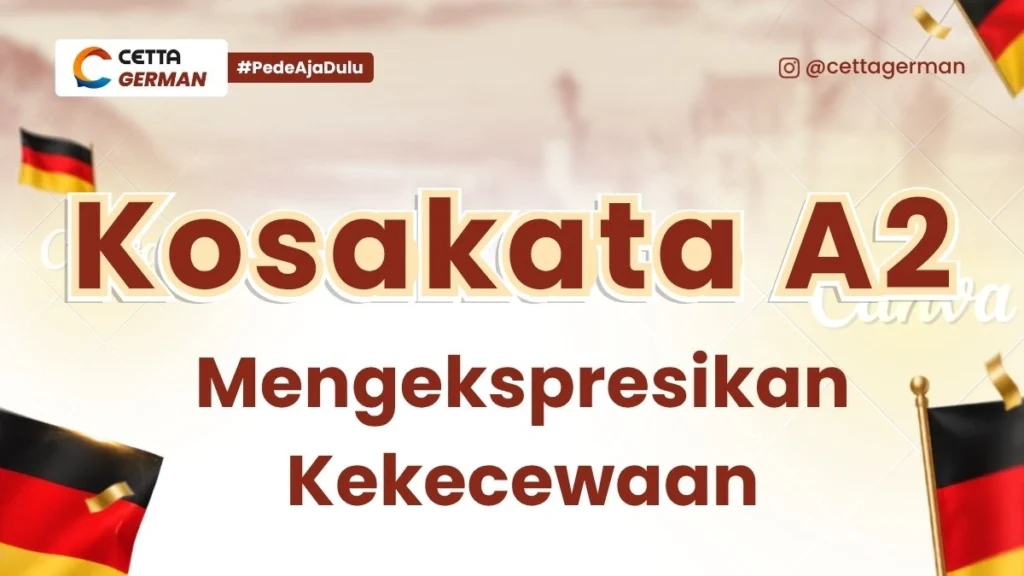 Kosakata A2 Kosakata Mengekspresikan Kekecewaan