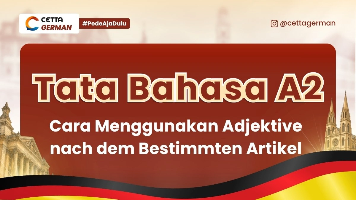 Tata Bahasa Jerman A2 Cara Menggunakan Adjektive nach dem Bestimmten Artikel