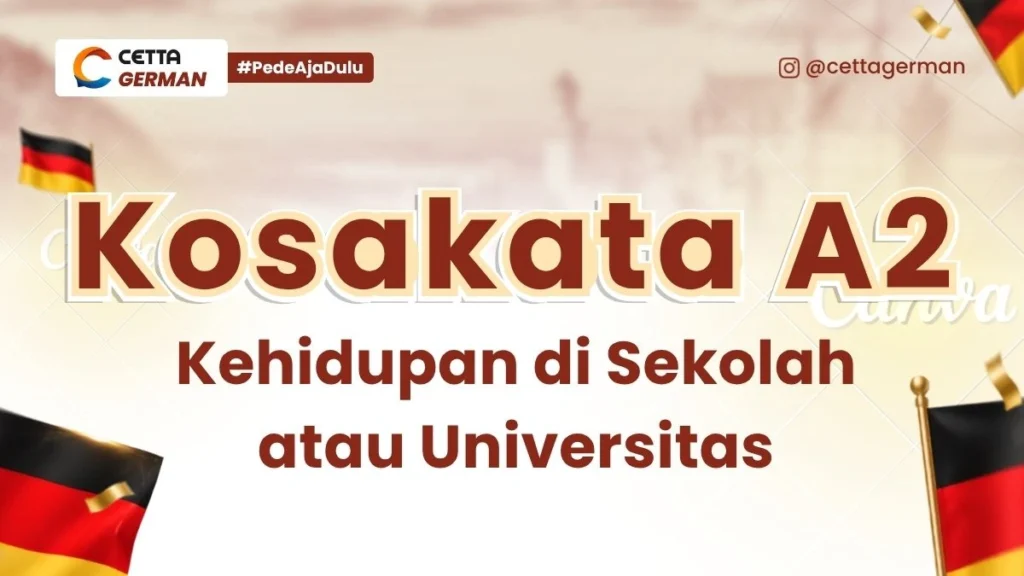 Kosakata A2 Pendidikan dan Kehidupan di Sekolah atau Universitas
